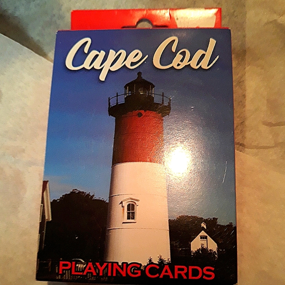 Vintage Playing Cards Cape Cod Beach Theme Unopened 1 Deck of Cards Red NEW